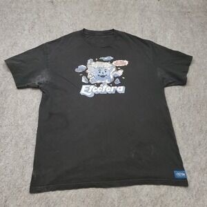 Etcetera Shirt Mens Large Black Blue Short Sleeve Kool Aid‎ Man Oh Yeah Adult *